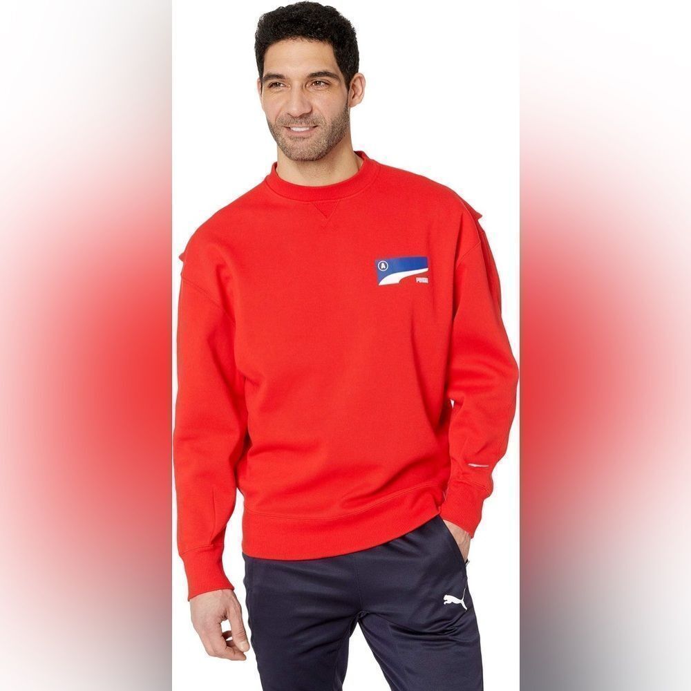 PUMA X ADER ERROR CREW PUMA RED SWEATSHIRT SIZE LARGE BRAND NEW